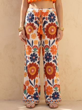 Fiona Floral Print Trousers