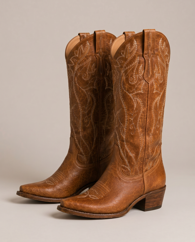 The Scroll & Vine Western Boot