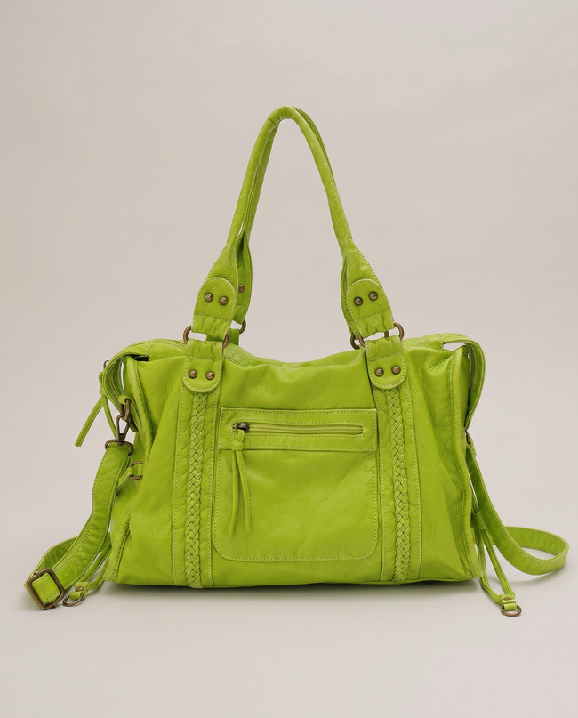 The Woven Quarter Satchel