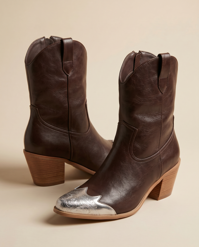 The Stella Chrome Ankle Boot