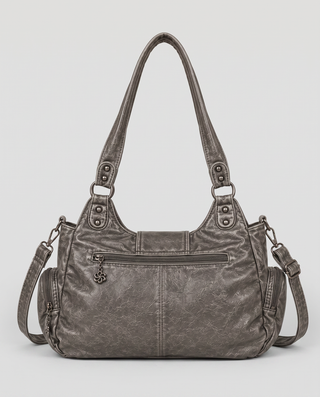 Castell Multi-Pocket Buckle Shoulder Bag