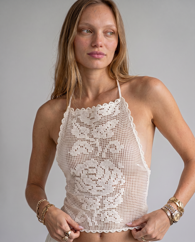 Edwina Lace Halter Top