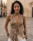 Georgia Mae Leopard Halter Top