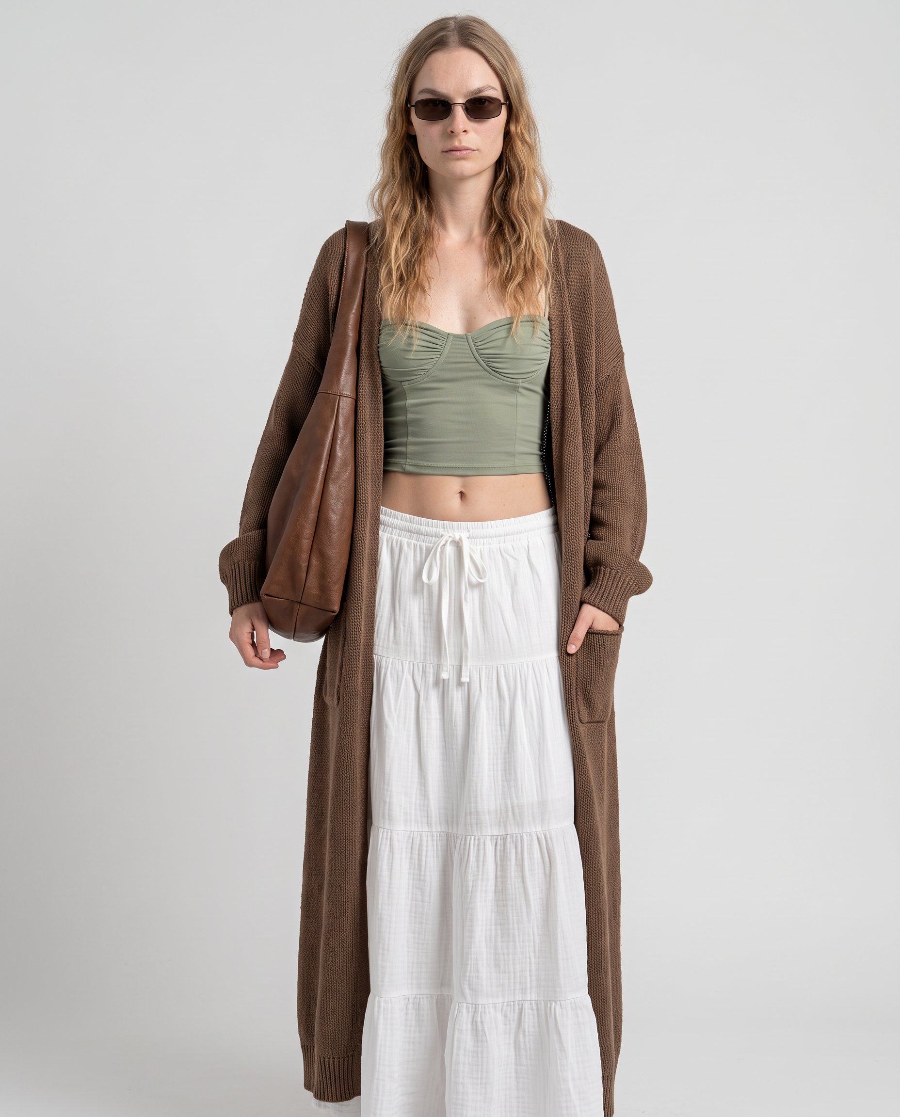 Bridget Tiered Cotton Maxi Skirt