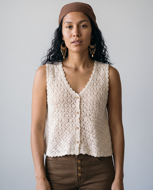 Magnolia Crochet Vest Blouse