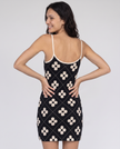 Remi Floral Diamond Knit Mini Dress