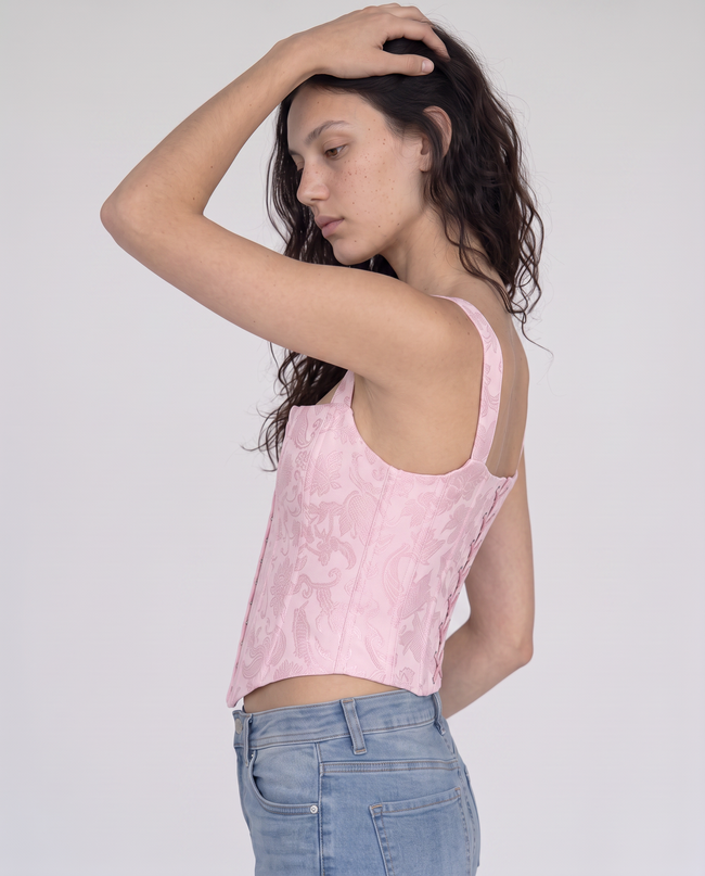 Beatrix Floral Brocade Corset Top
