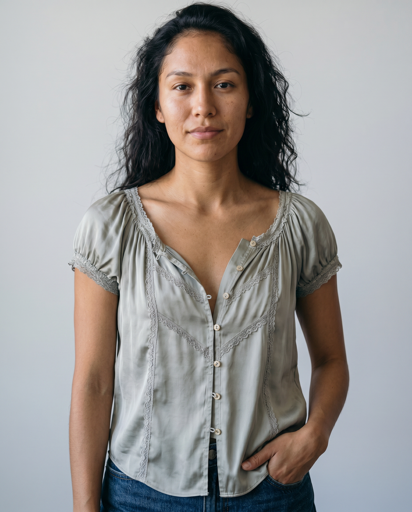 Isolde Lace Trim Blouse
