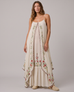 Seraphina Embroidered Trapeze Maxi Dress