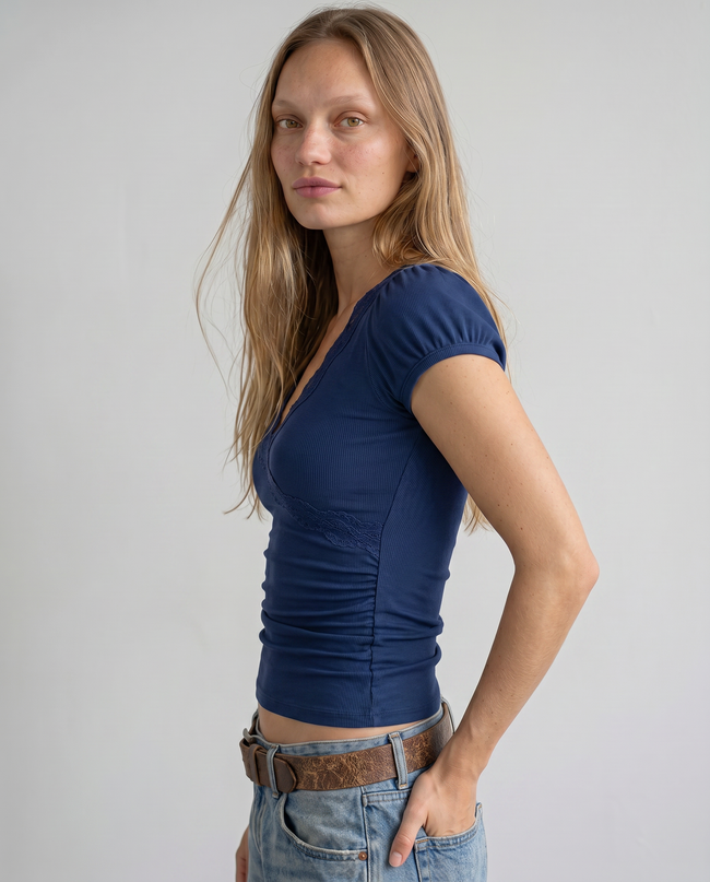 Annabelle Lace Trim Top