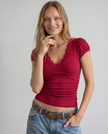 Annabelle Lace Trim Top