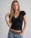 Annabelle Lace Trim Top