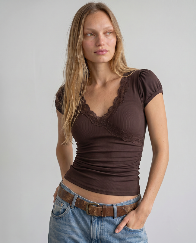 Annabelle Lace Trim Top