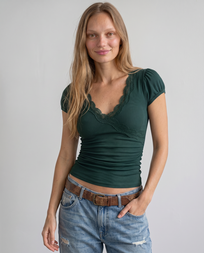 Annabelle Lace Trim Top