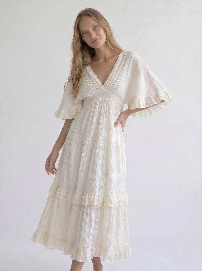 Delilah Ruffled Empire Maxi Dress