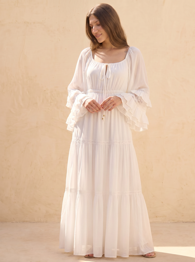 Della Ruffled Tiered Maxi Dress
