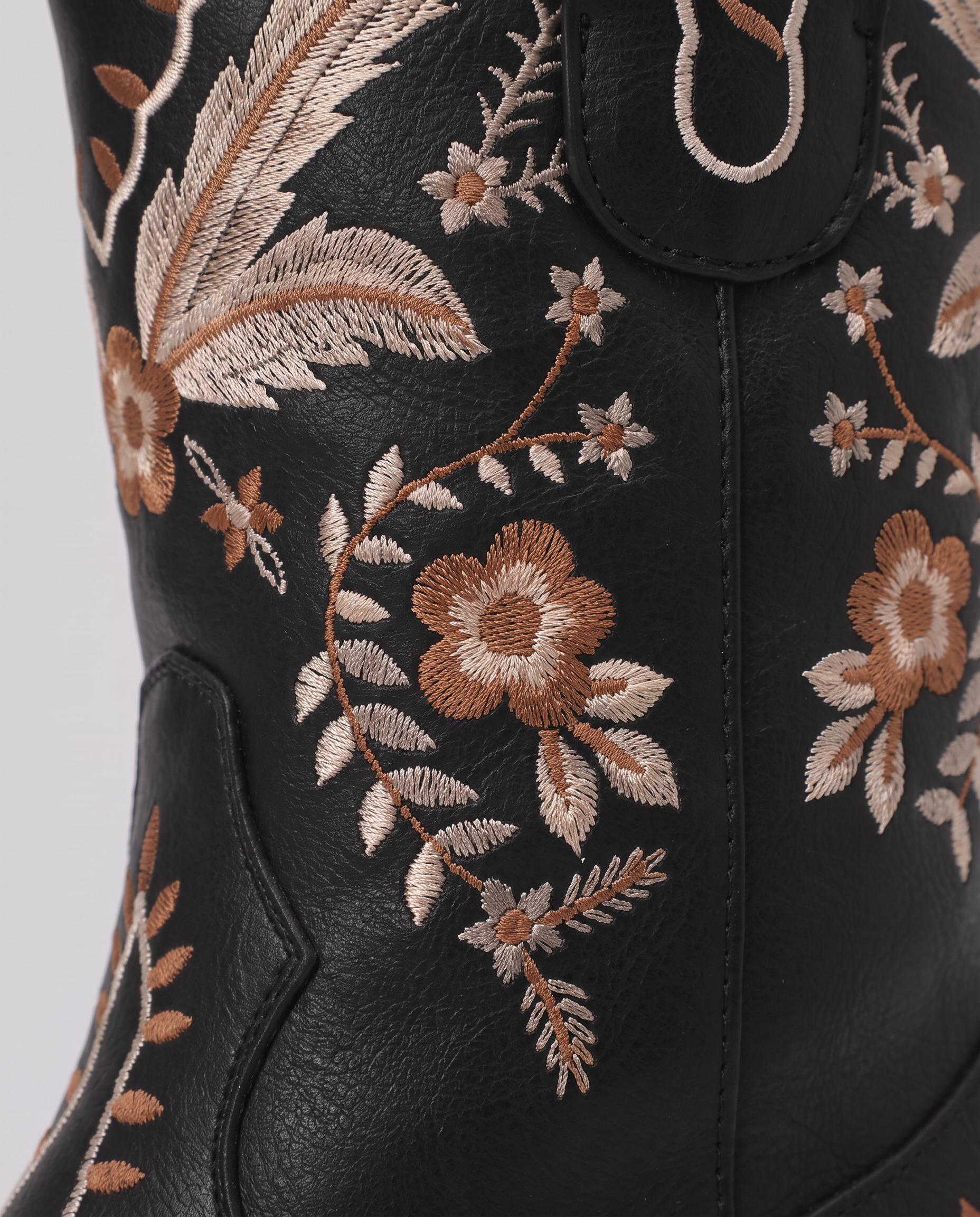 Rowan Floral Embroidered Western Boots
