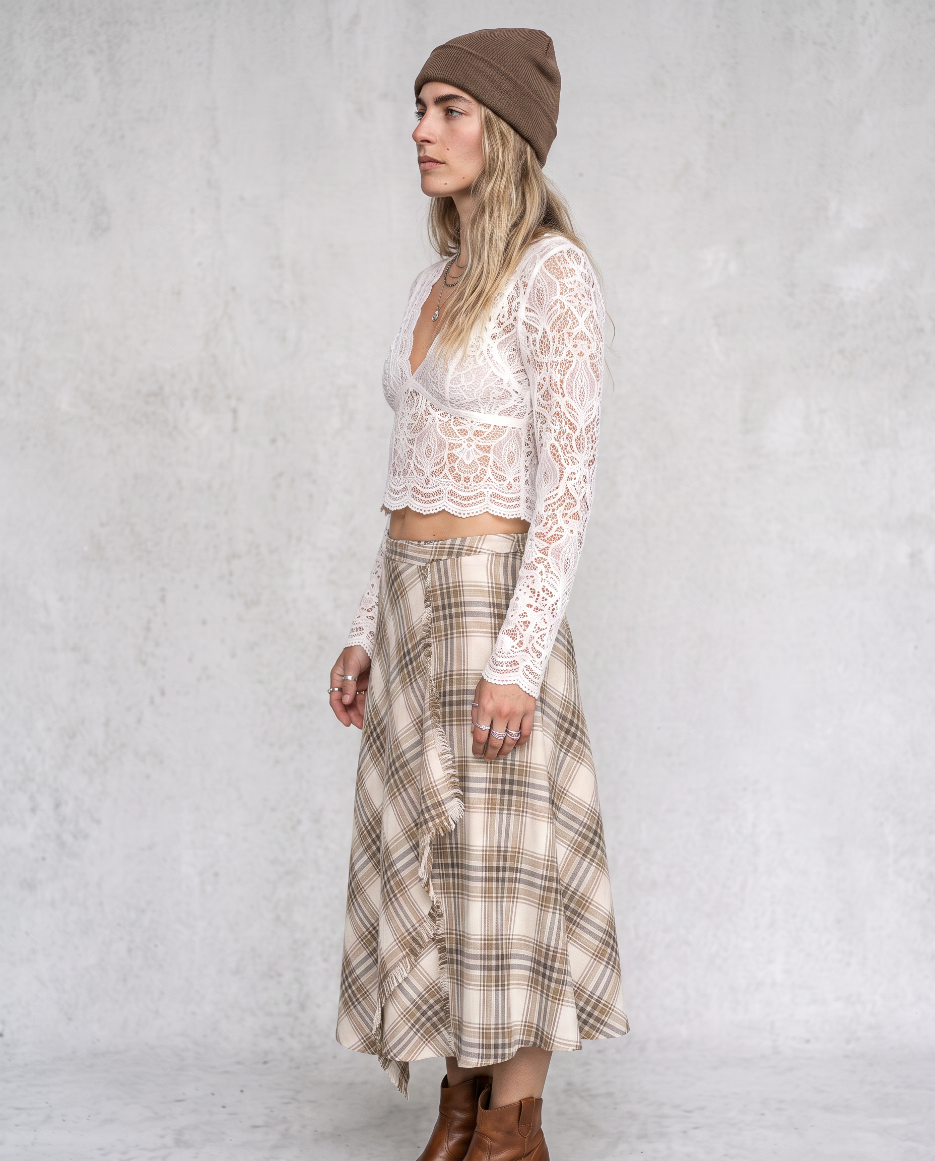 Beatrice Asymmetrical Midi Skirt