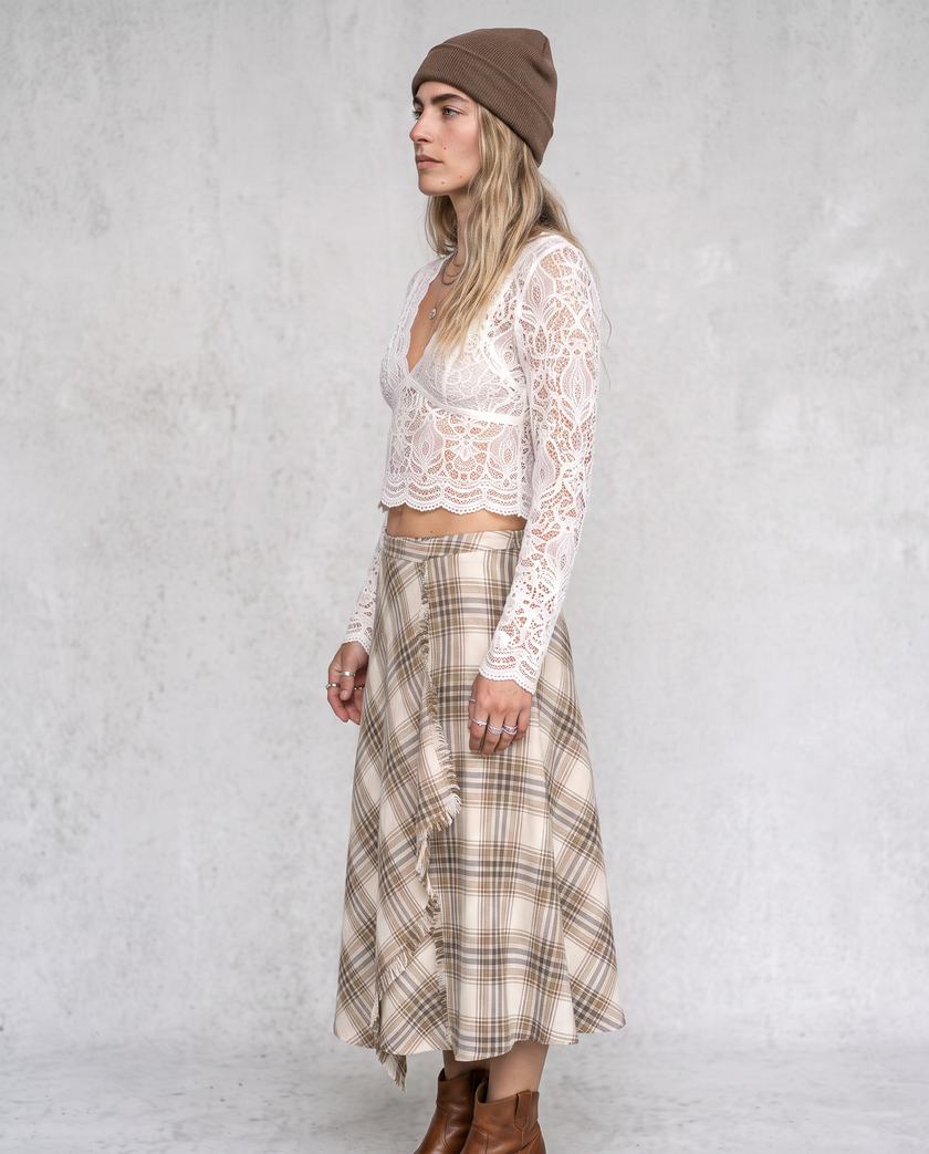 Beatrice Asymmetrical Midi Skirt