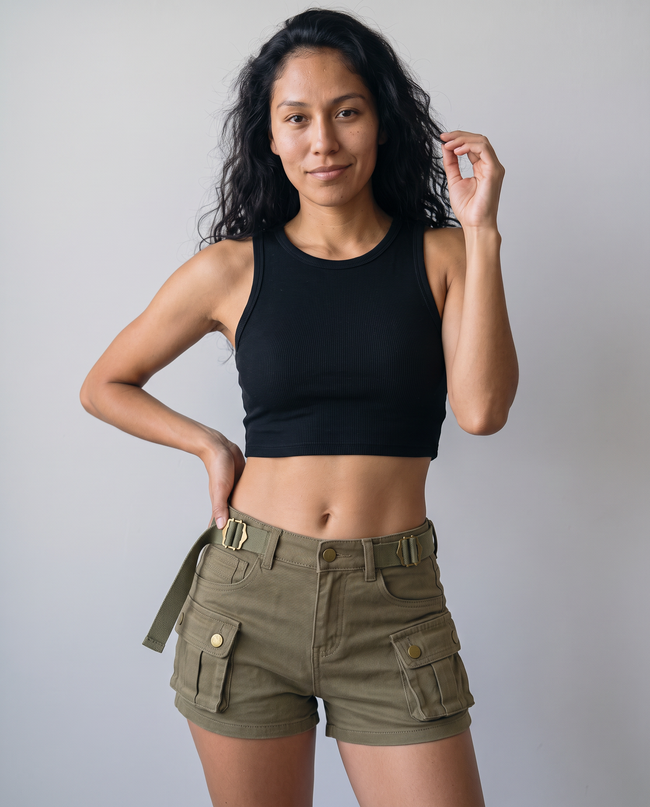 Hillary High-Rise Cargo Short