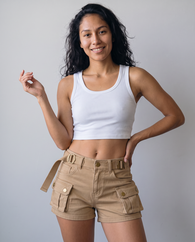Hillary High-Rise Cargo Short