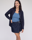Wrenley Denim Wrap Skort