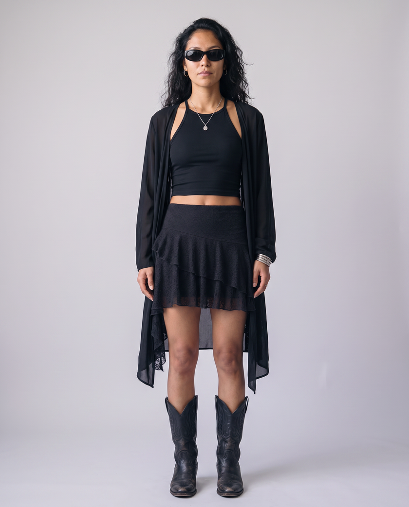 Tilly Ruffle Hem Mini Skirt