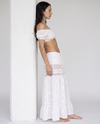Ibiza Nights Embroidered Maxi Skirt Set