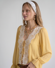 Marigold Lace Trim Blouse