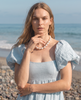 Bettina Puff-Sleeve Smocked Empire Maxi Dress
