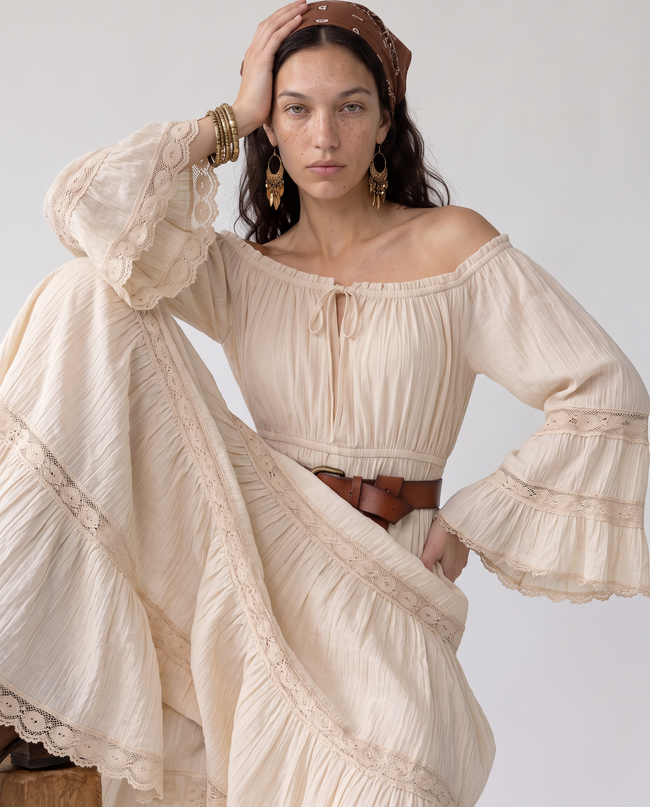 Georgia Off-Shoulder Tiered Maxi Dress