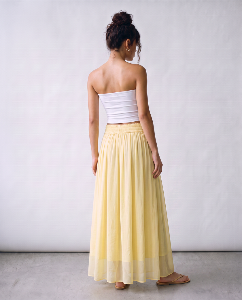 Marigold Chiffon Maxi Skirt