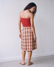 Winifred Plaid Wrap Midi Skirt