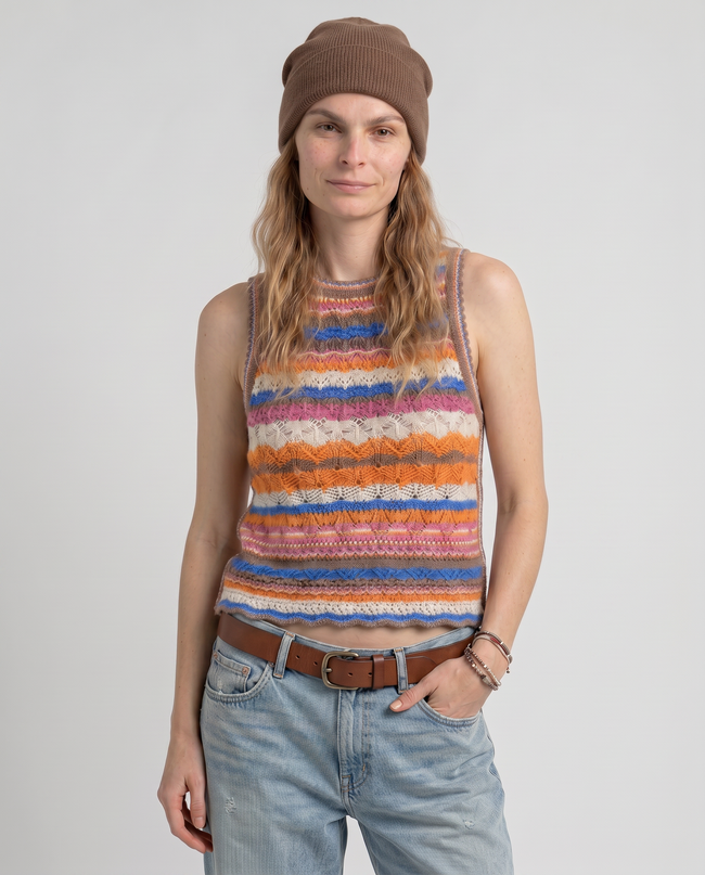 Colette Crochet Knit Tank