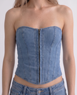 Dallas Denim Corset Top