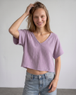 Wilhelmina Textured Crop Tee
