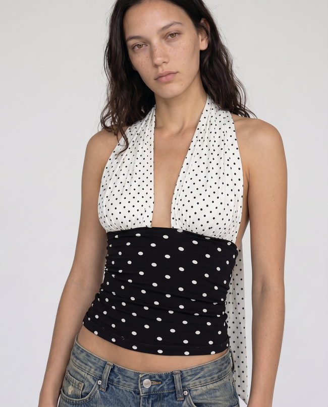 Solange Draped Halter Top