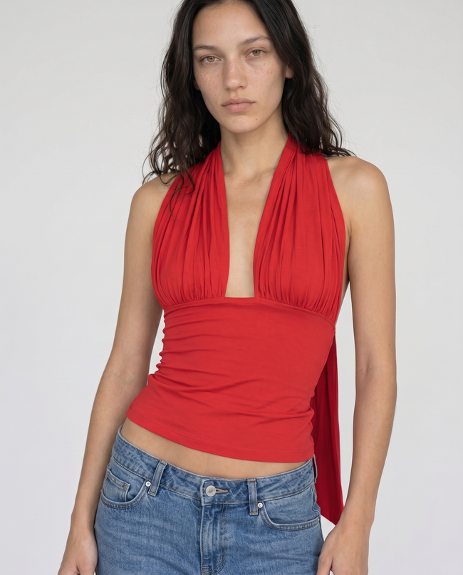Solange Draped Halter Top