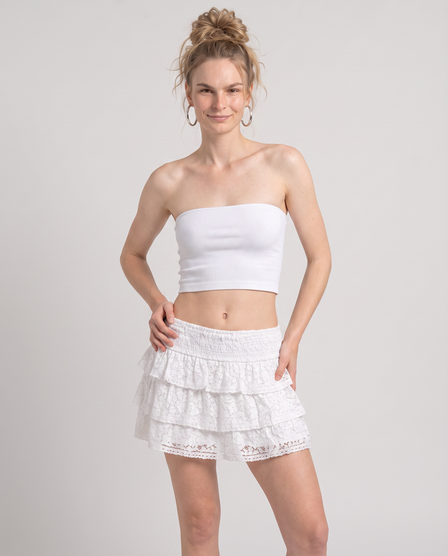 Josephina Tiered Lace Skort