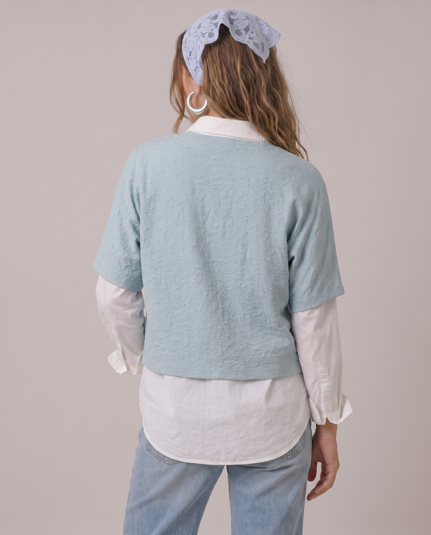 Loretta Embroidered Boxy Blouse