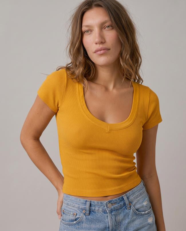 Adalyn Scoop Neck Tee