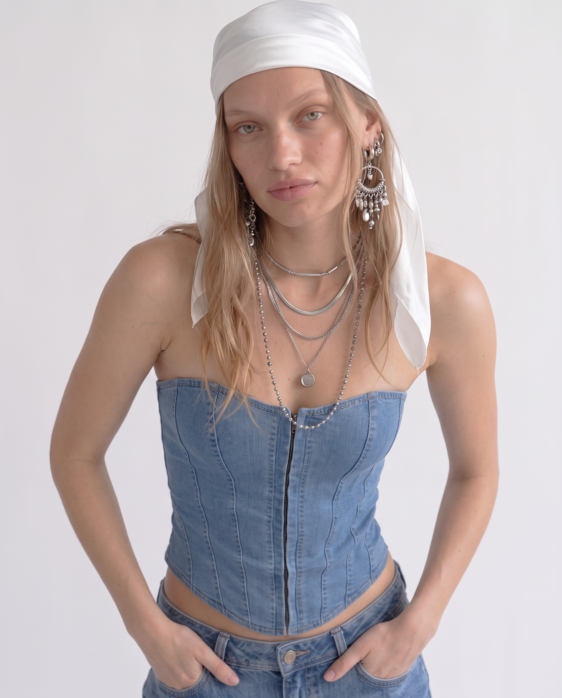 Dallas Denim Corset Top