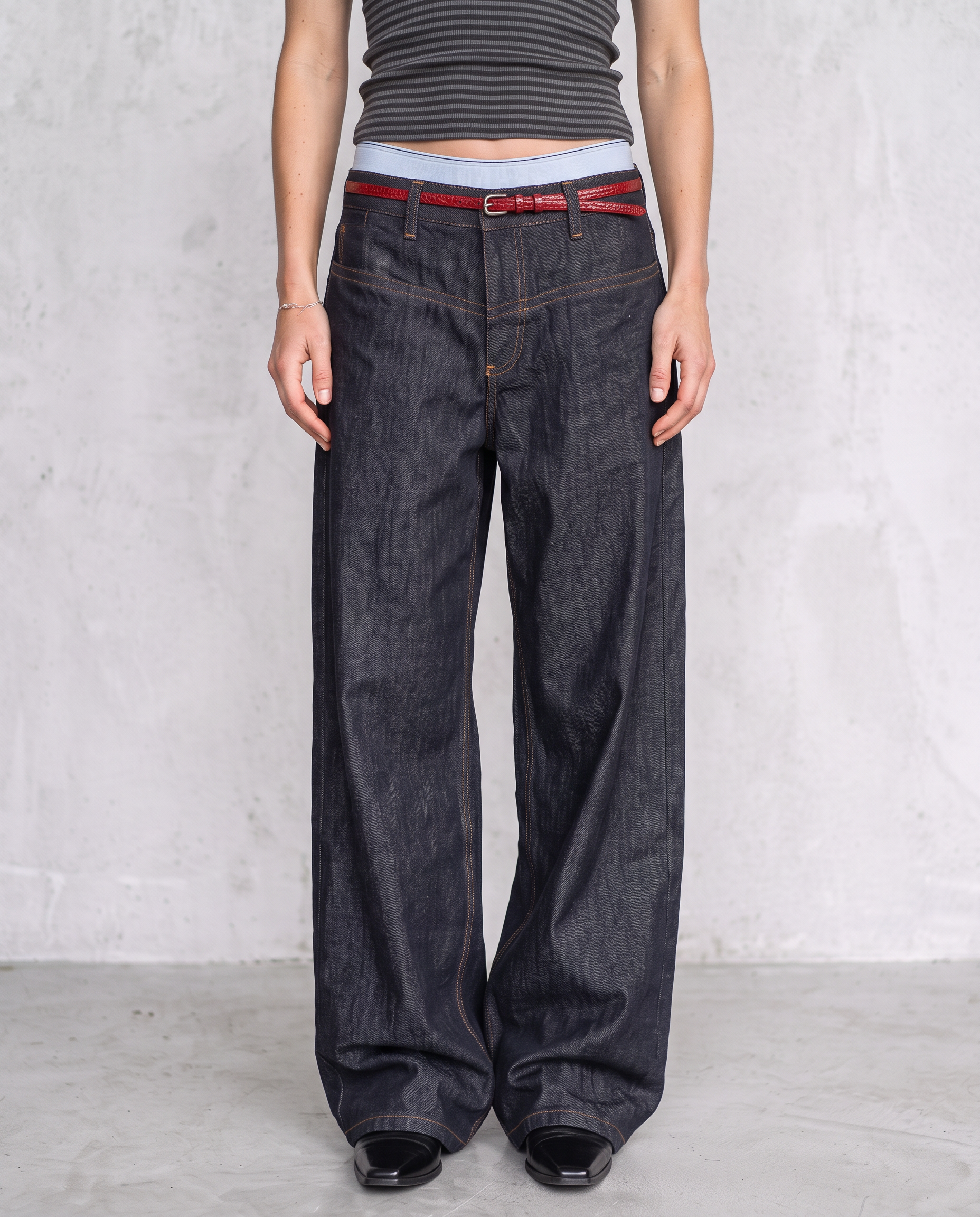 Kingston Low-Rise Wide-Leg Jeans