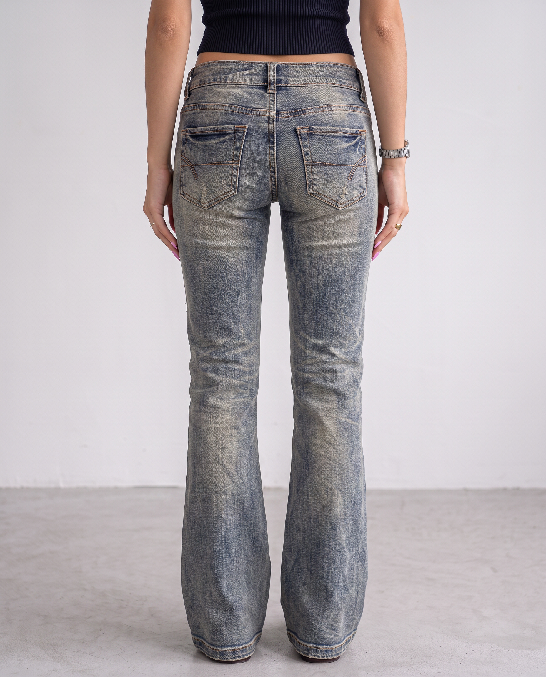 Seraphine Distressed Flare Denim Jeans