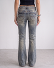Seraphine Distressed Flare Denim Jeans