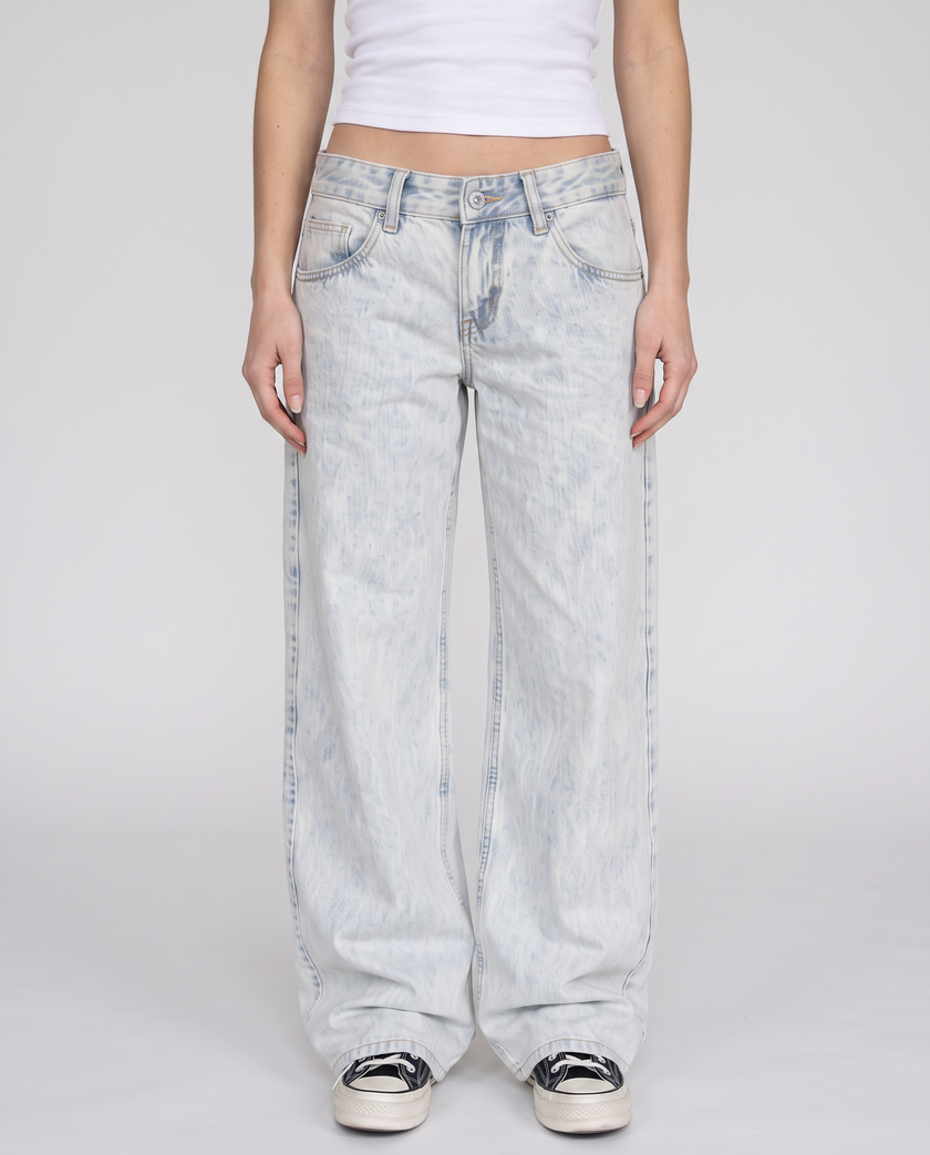 Beatrix Low-Rise Wide-Leg Denim Jeans