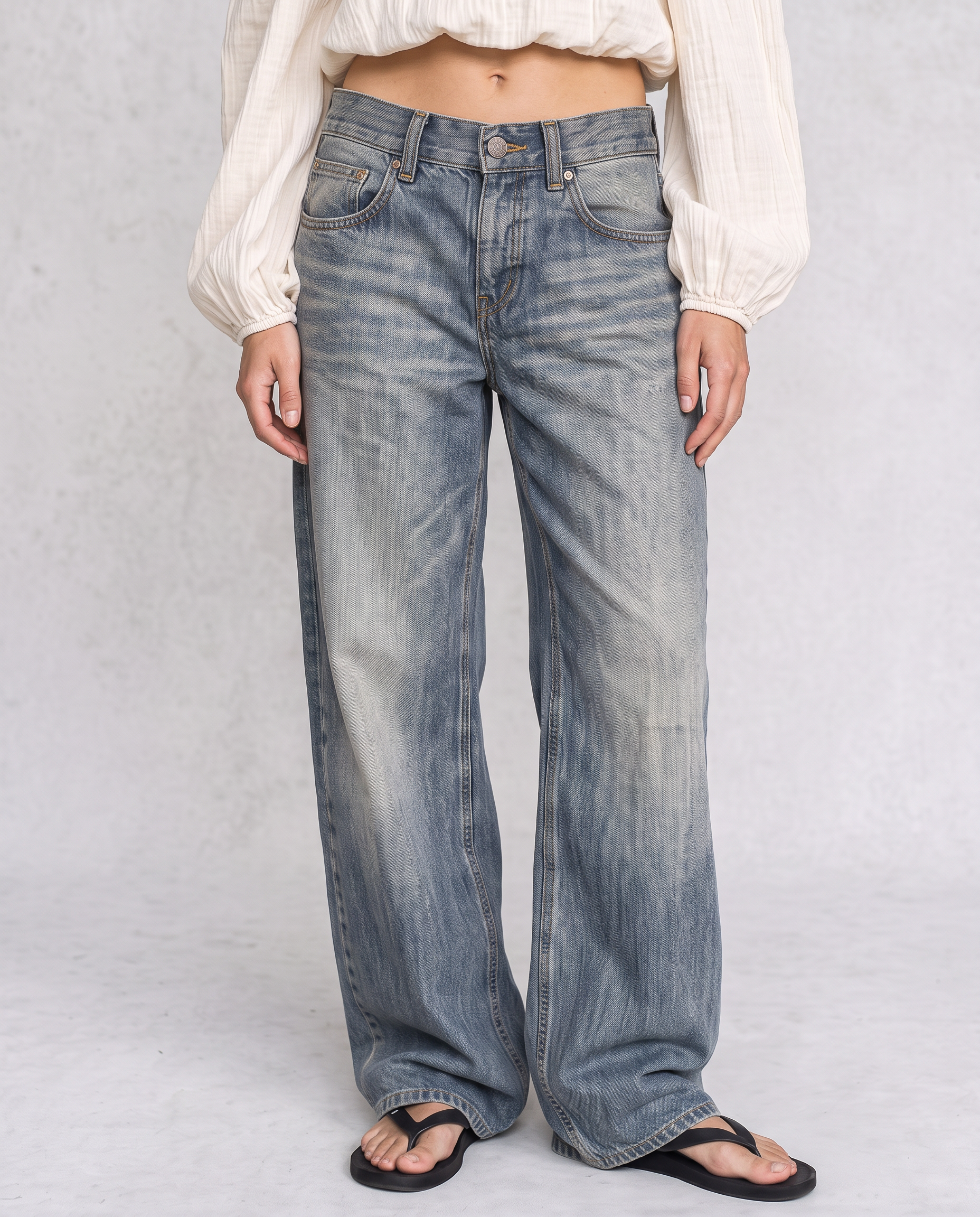 Marguerite Wide-Leg Denim Jeans