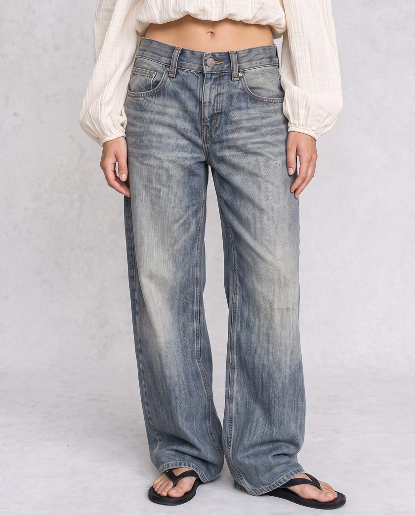Marguerite Wide-Leg Denim Jeans