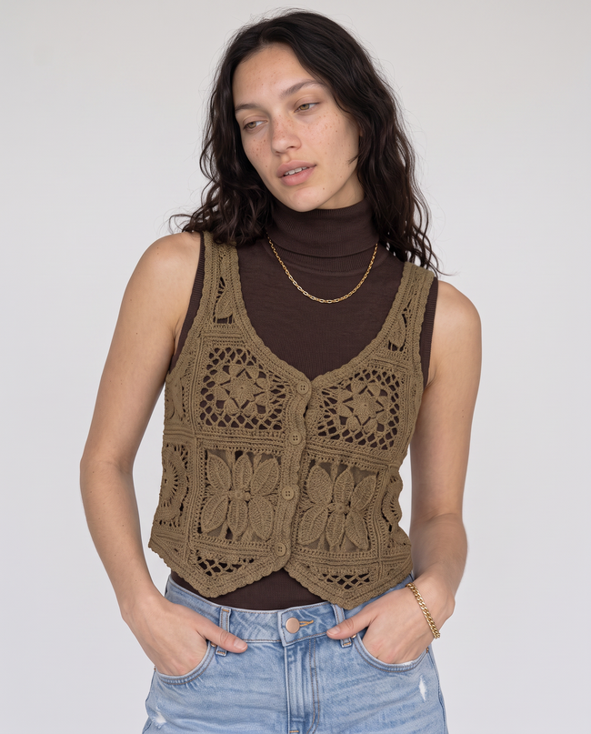 Willowdean Crochet Vest Blouse