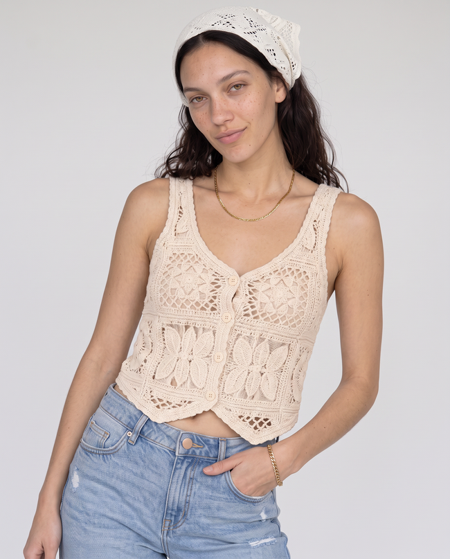 Willowdean Crochet Vest Blouse
